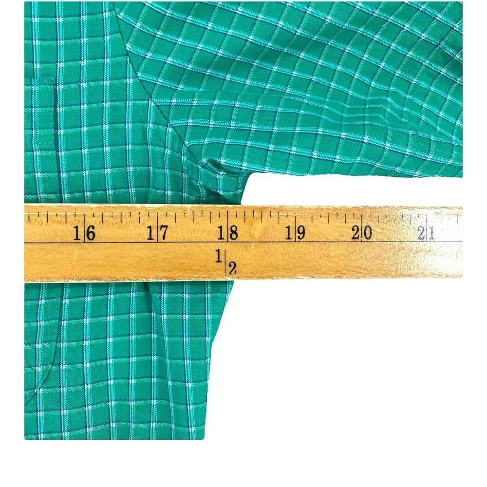 Brooks Brothers Men's Button Down‎ Short Sleeve Blue Check Shirt XS